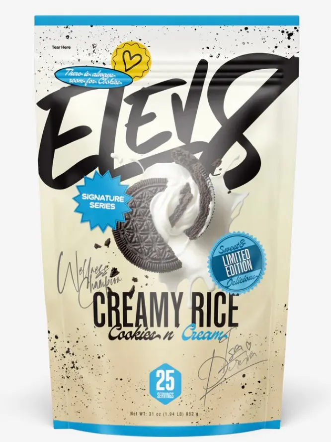 Elev8 Creamy Rice – Cream of Rice Hot Cereal – 25 Servings – Sugar-Free, Gluten-Free – Easy-to-Digest Carbs for Pre & Post Workout Nutrition – Just Add Water, Caffeine Free, Certified Organic