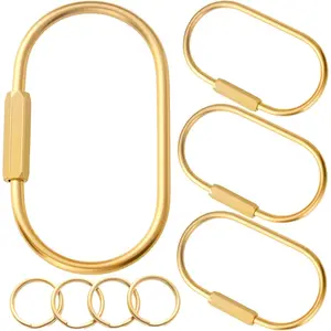 Brass Key Rings, Purse Bag Charms for Handbags, Screw Lock Key Organizer, Carabiner  Clip for