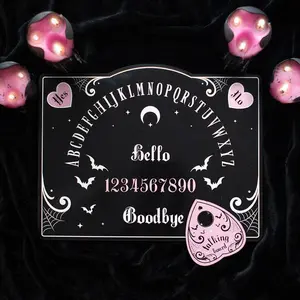 Pastel Pink and Black Gothic Ouija Talking Board