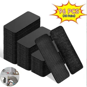 Sky Lab 96 PCS Heavy Duty Hook and Loop Strips, Double Sided Reusable Adhesive Mounting Tape for Wall Hanging, Picture Frames, Cable Organizer DIY Home Use Tool