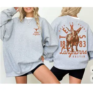 Custom University Graphic Mascot Overlay All Team 2 Side SPORT GREY COLOR Sweatshirt, Vintage Graphic Tee, Sport Fan Gift Shirt, Men's Oversized Athletic Sweatshirt, College Sweatshirt, Men's Regular Fit Graphic Sweatshirt, Football Sweatshirt - RO