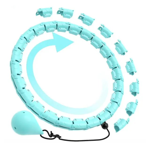 Weighted Hula Circle Fitness Hoop , 47 inch Exercise Hoop Plus Size with 24 Detachable Links and Easy Assembly, Durable ABS, Suitable for Women and Beginners
