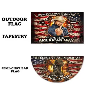 Tobby Keitth American Way Combo Garden Flag And Semicircular Flag, Patriotic Country Singer Merch For Men Women USA Fans, Decorations for Outdoor, Indoor, Yard, Garden, Porch, Lawn, 4th Of July Gift | 060426.R0735.ID01