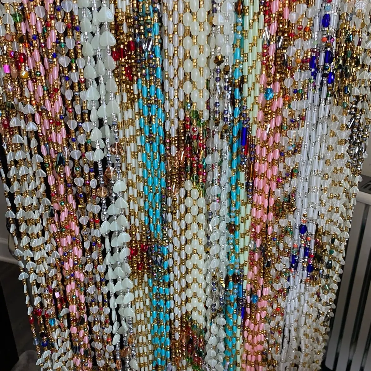 Subtle Glow-in-the-Dark TikTok Waist Beads – Variety of Styles – African Waist Jewelry – Tie-On (45”-50”) – Add to Cart, Buy Now – Price Per 1 Waist Bead