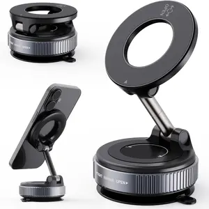 Enhanced Magnetic Phone Mount with 360° rotation and 96LBS strong suction cup, compatible with MagSafe, suitable for gyms and mirrors, and works with iPhone and Android devices, Magnetic Phone Holder