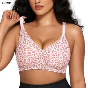 OEAK Womens Comfortable Jelly Strip Bras Wireless Seamless Full Coverage Bra Buttery Soft Everyday Tshirt Bra Convertible Bra