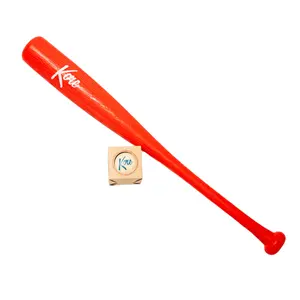 Kore Red Bat (27 Inch) + Kore Ball | Soft Baseball | Durable Plastic Bat | Great for Beach or Park Play | Baseball Gift or Party Favor