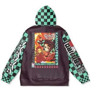 Kamado Tanjiro Demon Slayer Streetwear Hoodie - Ape Hoodies Japanese Anime Style Zip Up Hooded Sweatshirts Men Women Fashion Y2k Oversized Pullovers