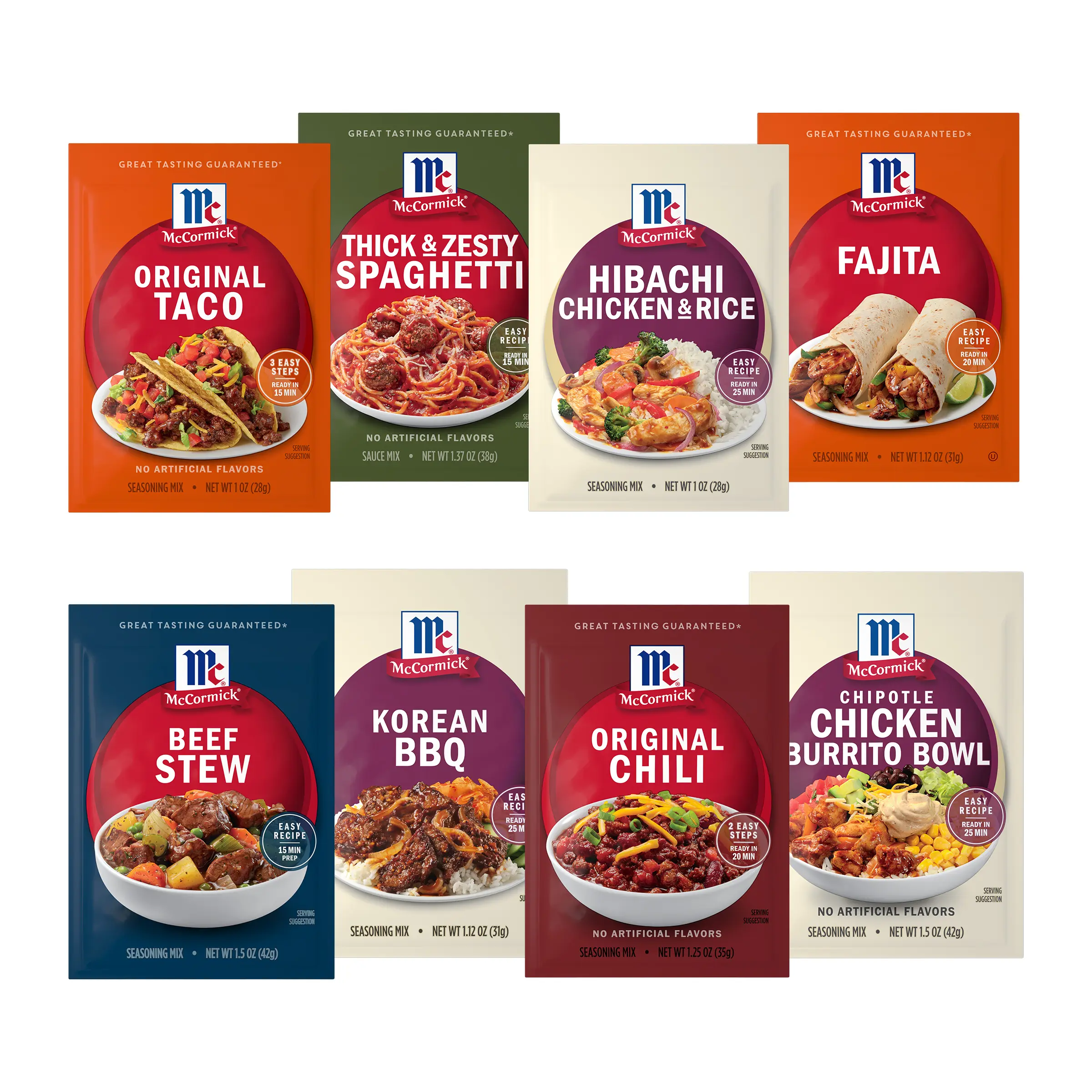 McCormick Easy Meals Recipe Mix Bundle, 8ct