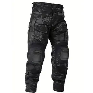 Men's Outdoor Tactical Pants (With Knee Pads) Camouflage Cargo Pants Waterproof Hiking Pants Without Belt streetwear gym wear tennis high quality men 3-piece basketball jean great athletic all-season shirt Casual Sports Trousers Casual Jogger