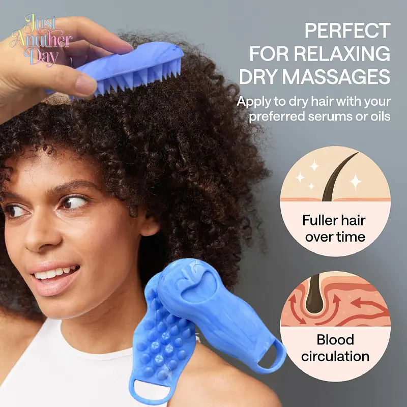 Silicone Hair Scrubber Brush, Anti-Hair Loss Scalp Massager, Deep Cleansing Shampoo Brush for Hair Growth & Circulation