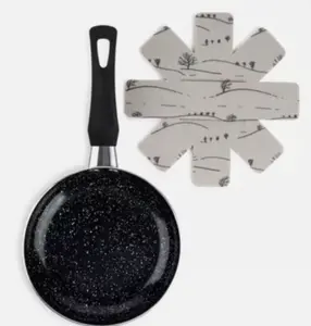 Brooklyn Steel Co. 2-Piece Compact Mini Egg Frying Pan Set, Winter Scape Nonstick Cookware, Non Stick Aluminium Kitchen Pans