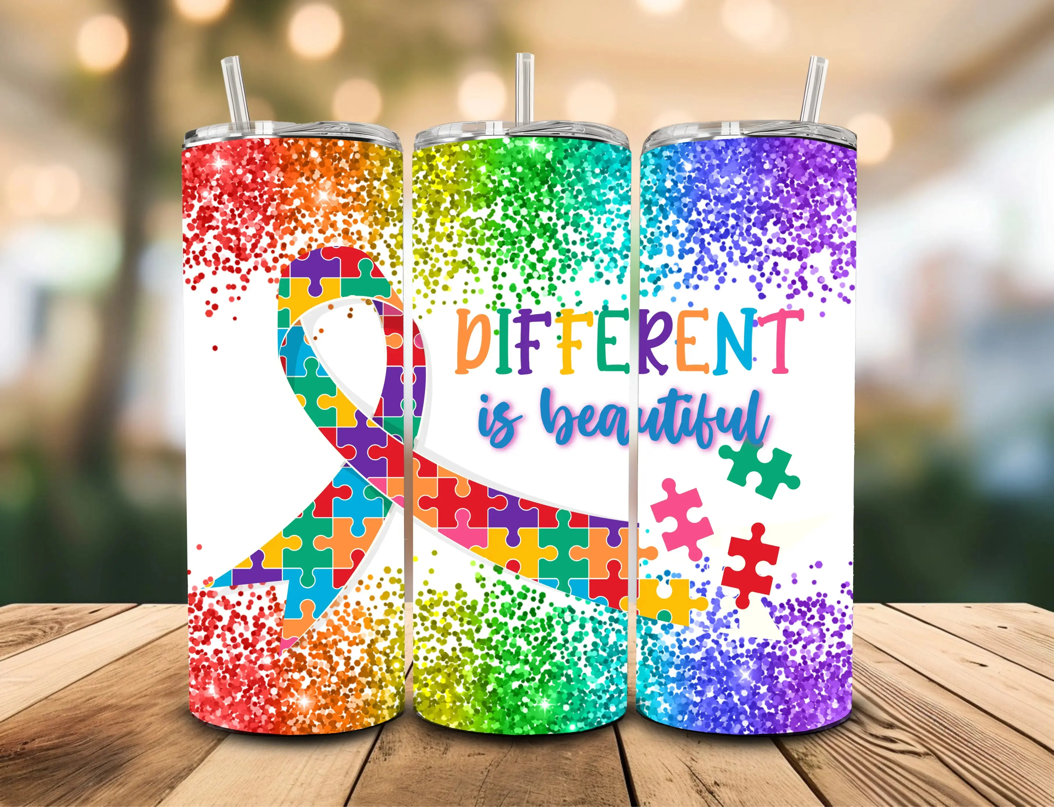 Autism Awareness Stainless Steel Vacuum Flask – Insulated, Portable Drinkware with Lid, Gift for Advocates