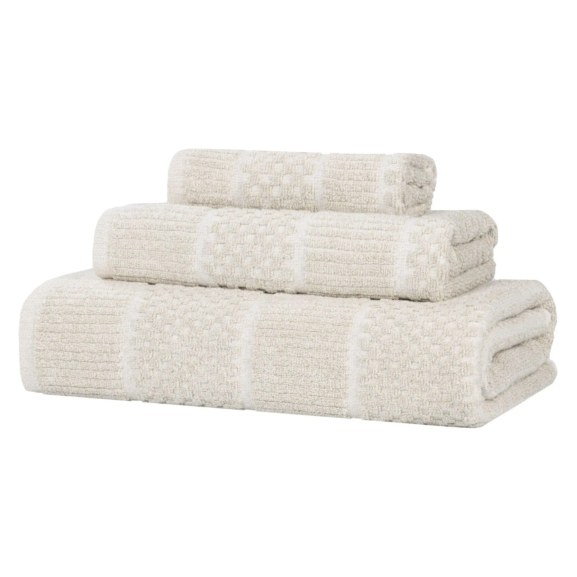 Superior Naples Cotton Blend Solid 3 Piece Towel Set