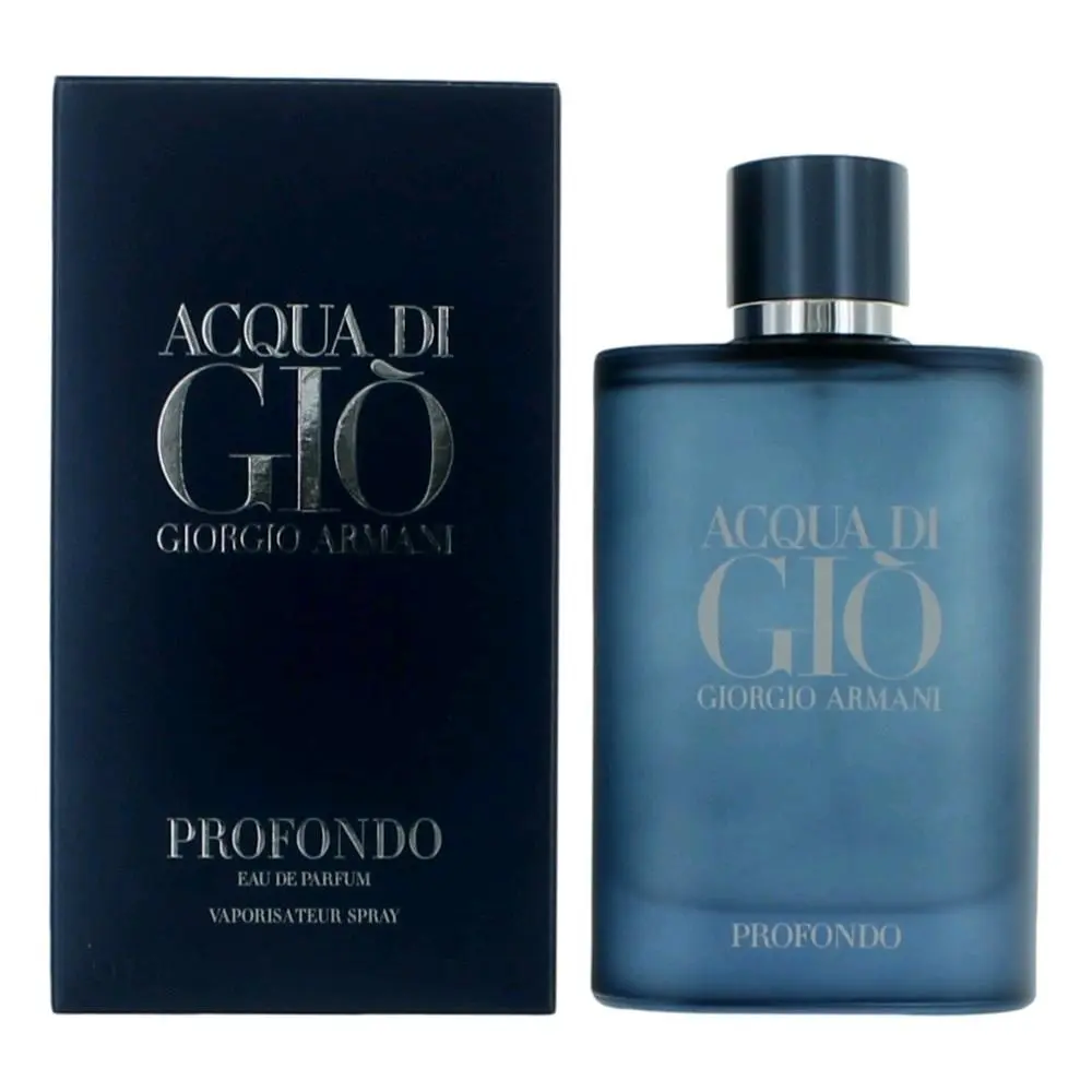 Giorgio Armani Acqua Di Gio Profondo Male Wear EDP Spray - 4.2 fl oz (4 to 4.9 fl oz Range) - Bold Fragrance Experience, Single Item
