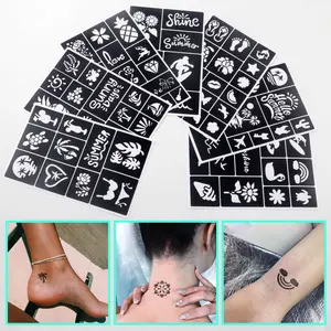 82pcs Temporary Tattoo Stencil Kit, DIY Glitter Tattoos for Face & Body, Perfect for Parties, Carnivals, Birthdays, Christmas Favors