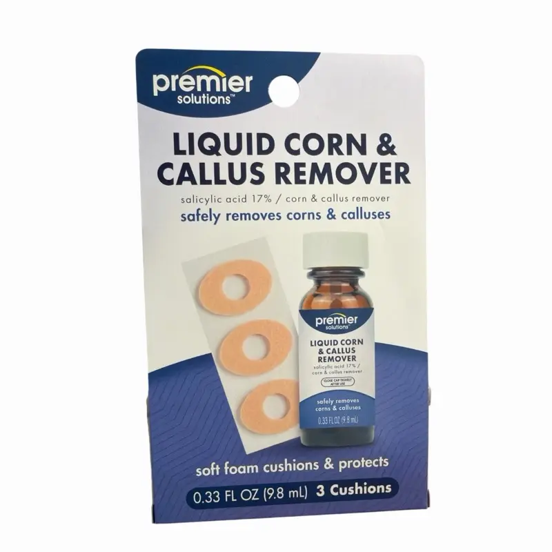 Premier Solutions Liquid Corn and Callus Remover, 0.33 fl oz Moisturizer for Adults - Smooth Cuticle Care Nail Products (Beauty & Personal Care)