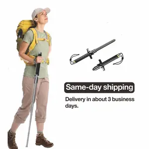 TikTok Trending Outdoor Hiking Tools, Multifunctional Trekking Poles, Durable and Retractable,Outdoor Hiking Essential,Multi-Functional Telescoping Hiking Poles, Perfect for Hiking & Camping Walking Cane
