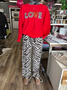 Zebra print bottoms