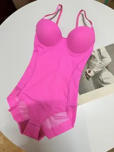 Elegant Feminine Women's Strapless Push-Up Bra Bodysuit, Slimming Waist & Abdomen Control Underwear, Available in Multiple Colors and Sizes