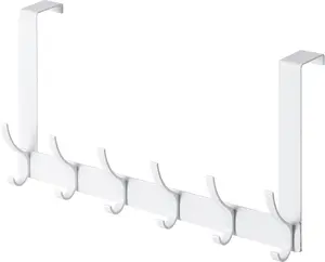 Door Hooks, Sturdy Door Hanger, Towel Rack Towel Hooks Bathroom 12 Hooks Large Over The Door  Bathroom, Bedroom，Kitchen
