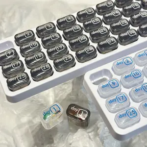 ASTRAVEA Monthly Pill Organizer, Large Travel Pill Box 31 Day, Daily Pill Case, Pill Holder Container For Vitamin, Medicine, Supplement, Fish Oil, Grey