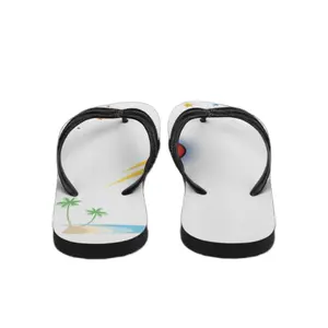 Shooting To The Moon Flip Flops with Durable Rubber Sole & Black Y-shaped Straps for Comfortable Everyday Wear Ideal for Secure Fit