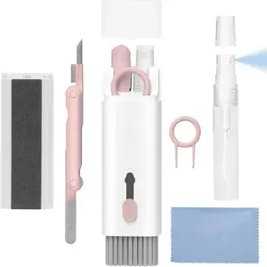 Seven-In-One Electronic Cleaning Kit for Keyboard AirPods Headphones Laptops Phones PC Monitors Cameras Smartphones