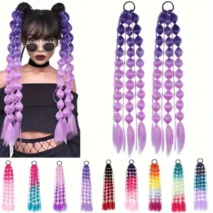 1PCS Y2K Fashion Bubble Braid Synthetic Ponytail Extension - Elastic Hair Accessory, various styles suitable for women, suitable for all occasions, Carnival/Mardi Gras/Masquerade