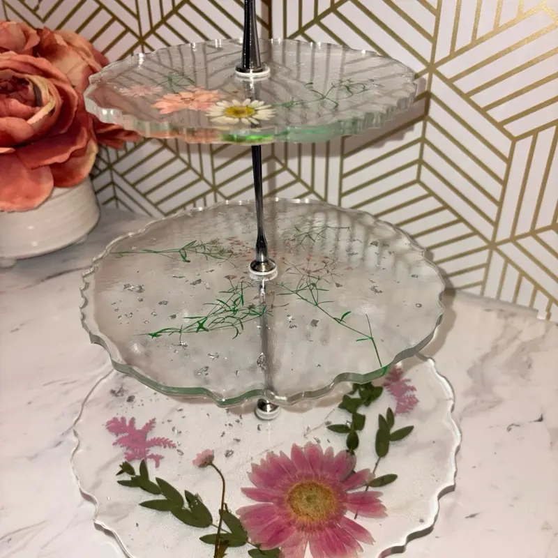 Resin tray / 3 tier dessert tray