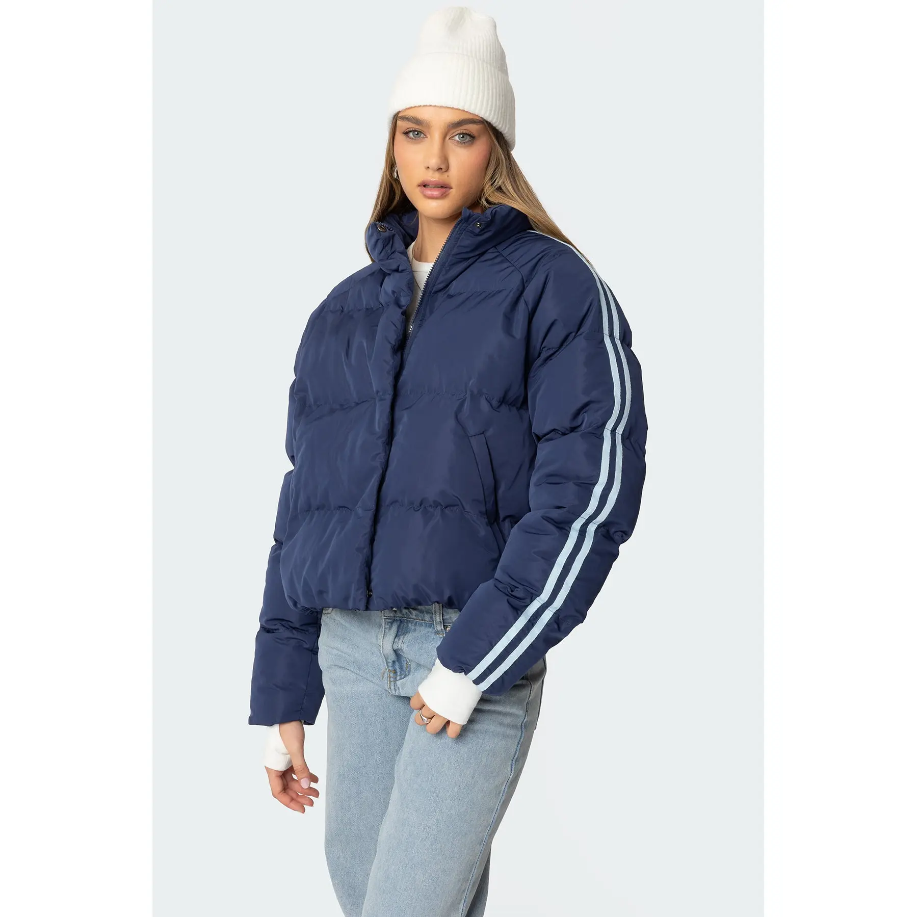 Sherry Side Striped Puffer Jacket