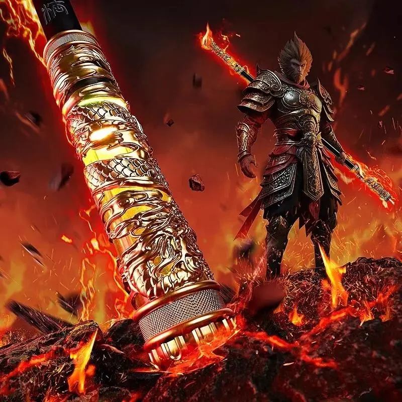 Monkey King Ruyi Golden Cudgel - Voice-Controlled, Retractable Light Up Sword for Boys (Toys & Hobbies, Sports & Outdoor Play, Toy Swords & Sabres), Automatic Retraction