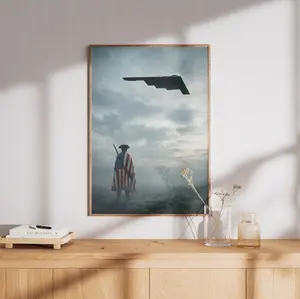 America’s 250th anniversary Wall Poster (No Frame), Freedom B2 Wall Art, American Airpower Home Decor