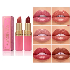 Chocolate Bar Lipstick Makeup Pearlescent Matte Not Easy Camel Matte Lipstick Glossy Lip Balm Shiny Lip Gloss