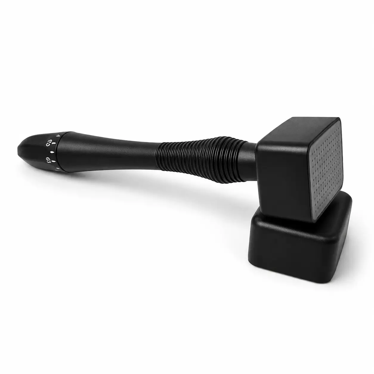 Adjustable Skincare Stamp Tool, Ergonomic Black Easy-Grip Design for Face and Scalp, Portable Beauty Accessory for Daily At-Home Personal Care Routines