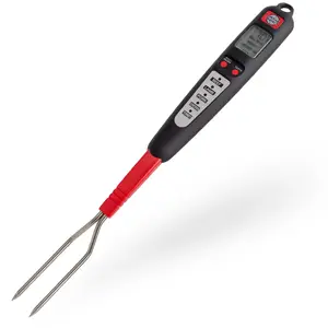 Digital Meat Thermometer Fork for Grilling and Barbecue  Read  Probes with Ready  Quick Accurate BBQ Temperature for Steak Chicken Hot d