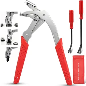 4 count  Clip Pliers with 2 Fastener , Auto Fastener Clip Removal Pliers, Panel Clip  for Automotive Plastic Fasteners, Push Pin & Door Trim, -Free Disassembly