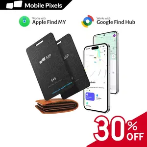 [Father‘s Day Gift] GPS Tracker, 1.6mm Slim Anti-Lost Device works with Apple Find My and Android, No Monthly Fee, Rechargeable Smart Tracking Card /GPS for Wallet, with Left-Behind Remind & Loud Alerts, Gift under $30