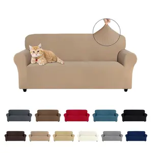 【mothersdaygift】Easy-Going Stretch Sofa Slipcover for 1/2/3 Seats, Pet-friendly Couch Cover, Washable Soft with Elastic Bottom, Polyester Spandex Jacquard Fabric, Sofa Makeover, Livingroom Decor, Furniture Protector