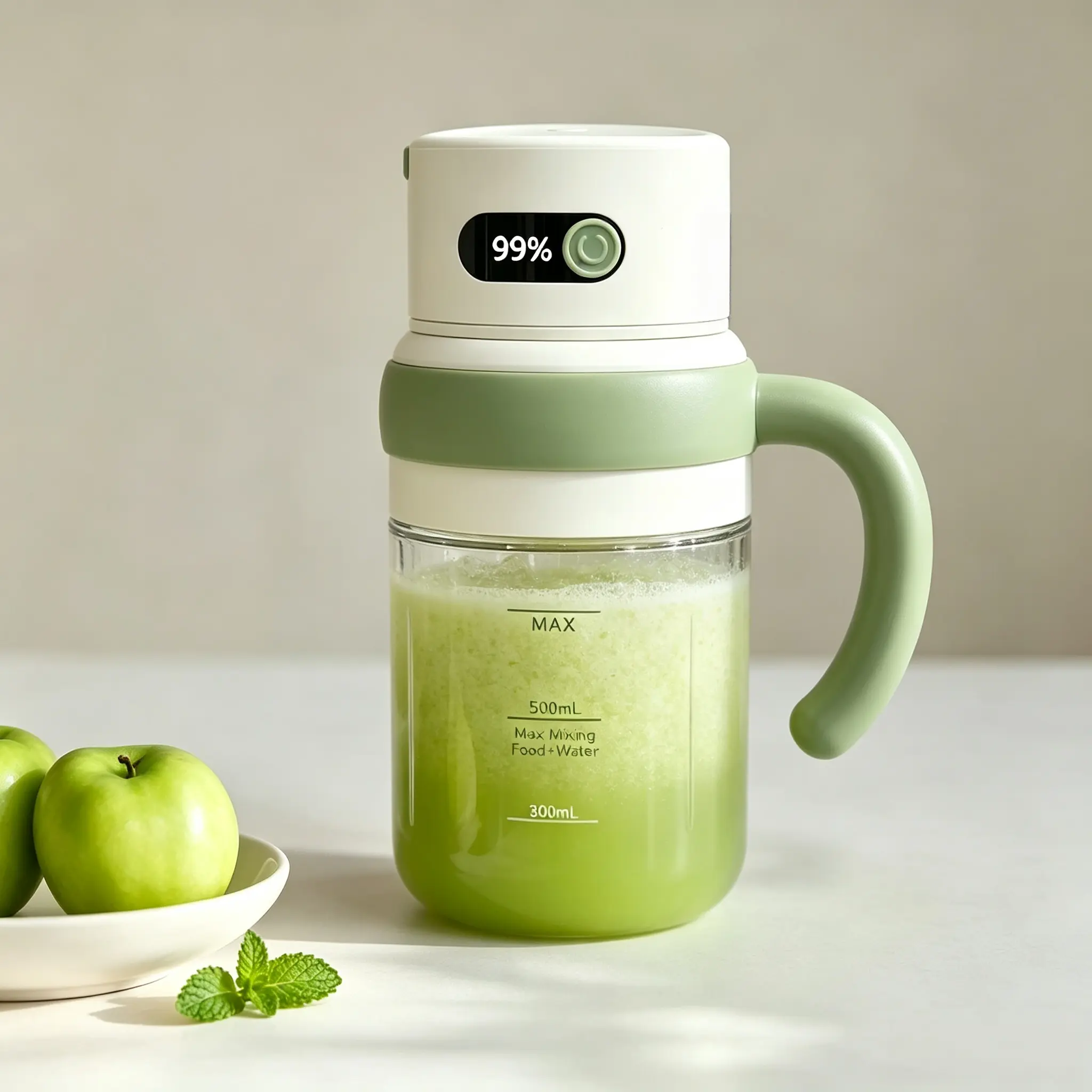 Gift for your friend who wants to stay disciplined，Portable Wireless Blender 35oz/1L - 80W Motor, 12-Leaf System Crushes Ice in 30s, BPA-Free Cup with Dual Lids, 1500mAh Battery, Safety Lock, Easy Clean Smoothie Shake Juicer Cup
