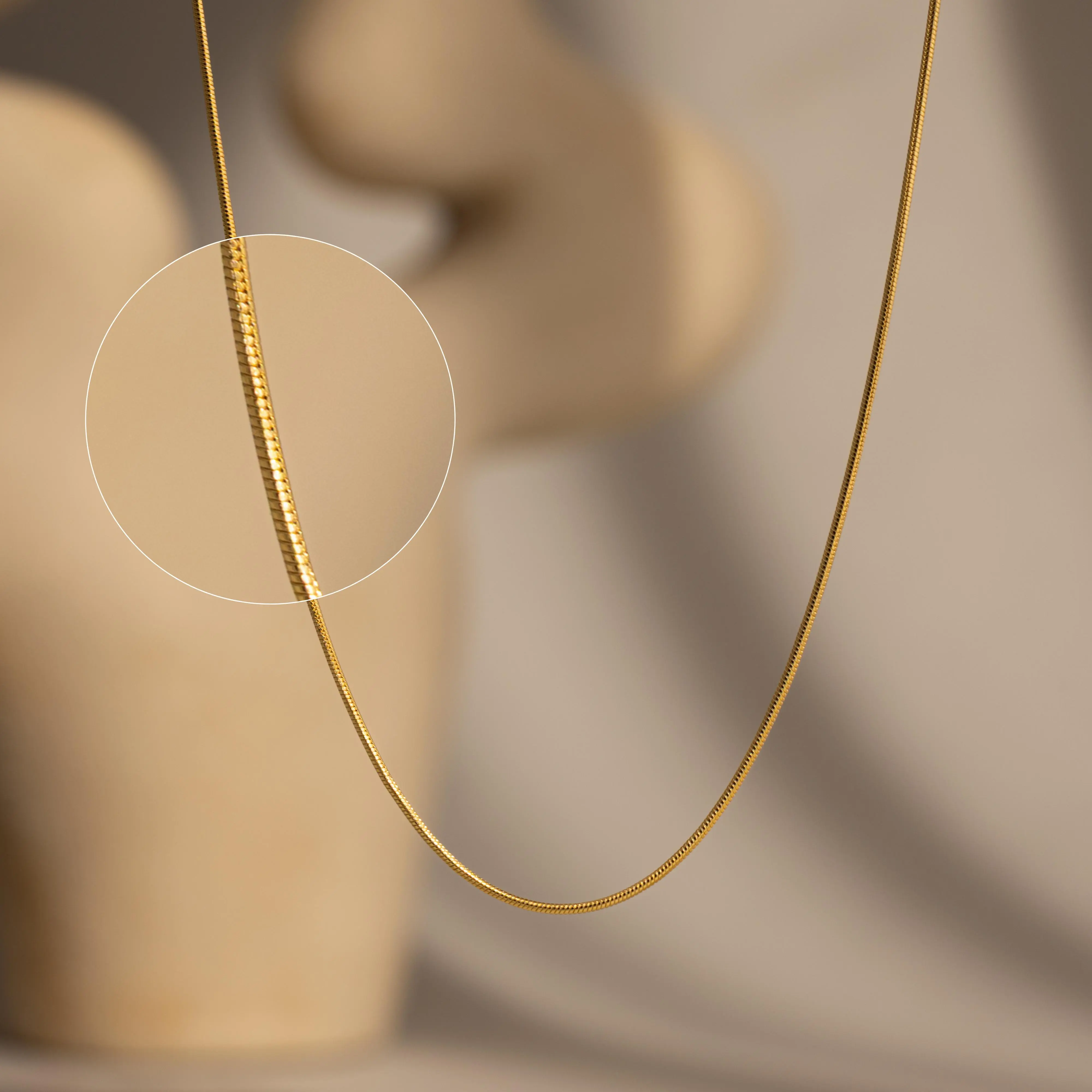 Alice Thin Snake Chain by Caitlyn Minimalist - Dainty Snake Chain Layering Necklace - Simple Everyday Necklace - Minimalist Jewelry - Gift for Her