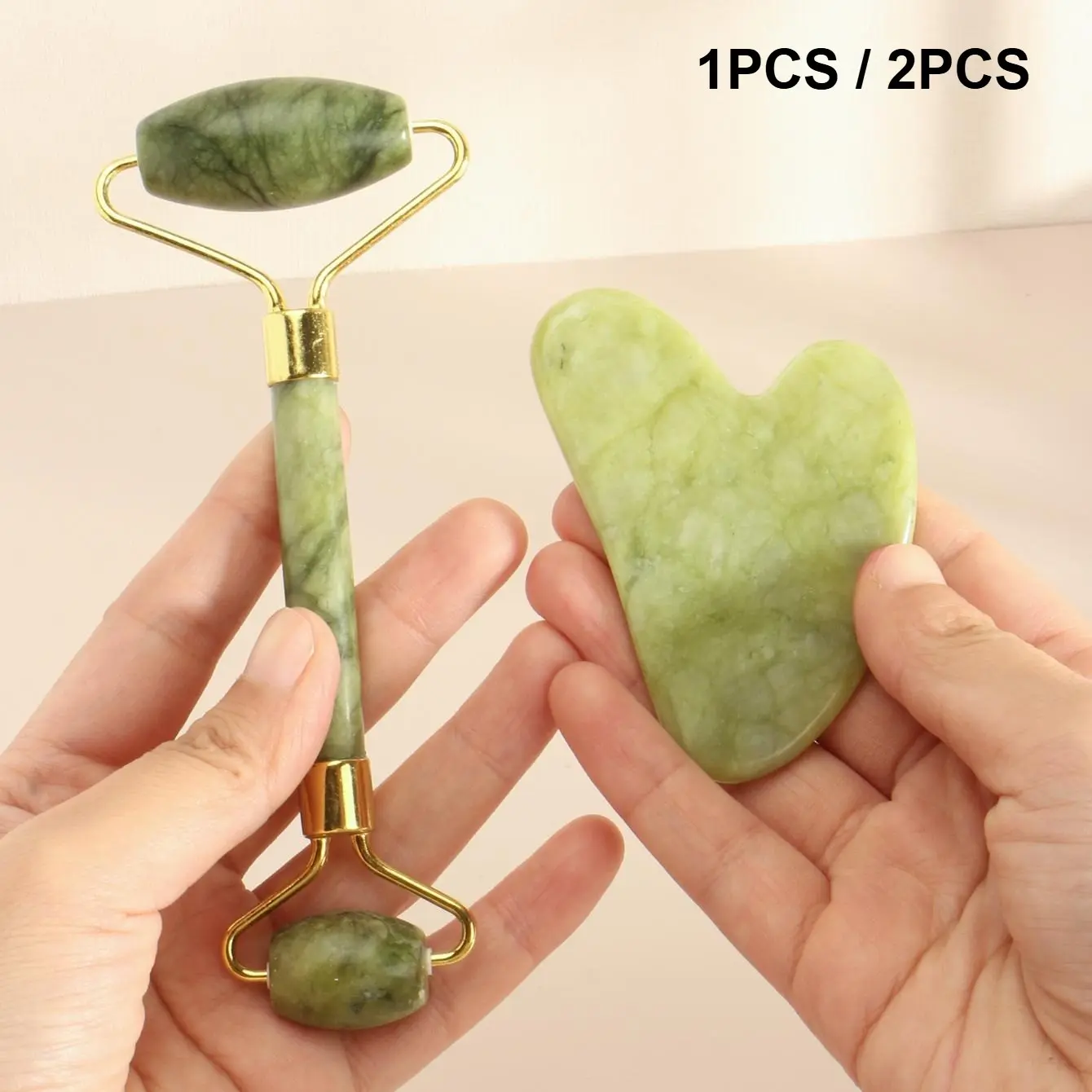 Gua Sha Facial Tools Set, Jade Guasha Tool for Face & Eye, Beauty Tools, Reduce Puffiness & Sculpt Jawline, Women Skincare Essentials, Facial Roller