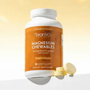 BrainMD - Magnesium Chewables | Essential Mineral for Optimal Cell Function - 60 vegan tablets