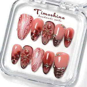 Timoshine | New Drop Handmade Press On Nails REUSABLE 3D Gel fake nails acrylic press nails