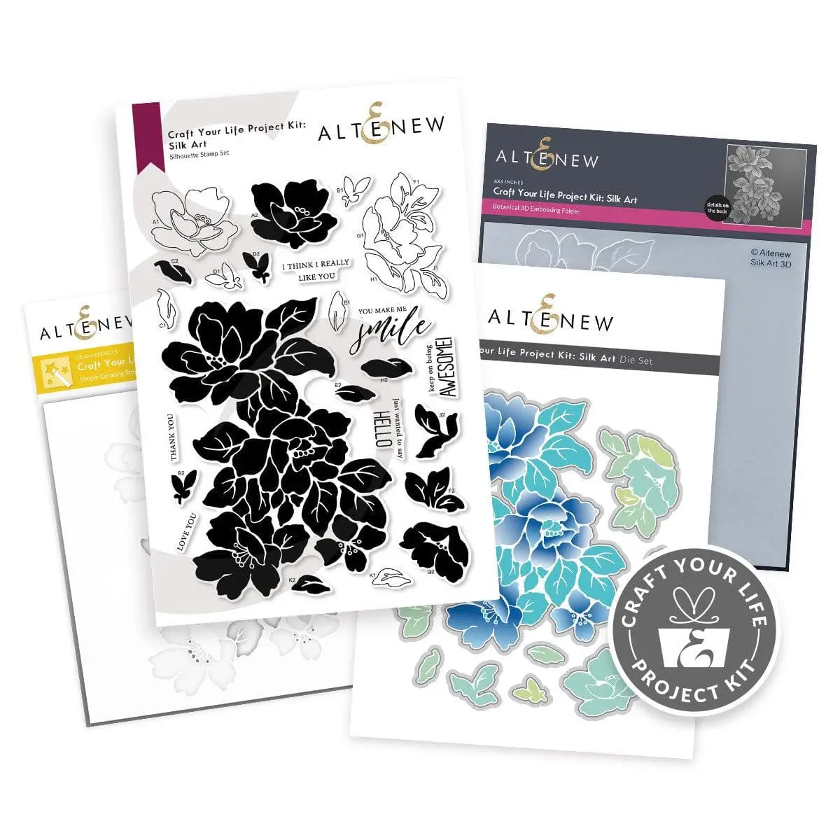 Craft Your Life Project Kit: Silk Art Stamp Set