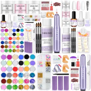 SAVILAND Acrylic Nail Kit with Everything: Acrylic Kit with Nail Drill Nail Kit Acrylic Set for Beginners Starter Acrylic Nail Set Full Acrylic Nail Supplies for Nail Extensions