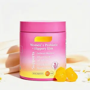 Her Juicy Feminine Probiotics Gummies – Easy Chew Daily Routine Solution Featuring Slippery Elm Bark, Prebiotics & Lactobacillus Complex Delivering Long-Lasting pH Harmony & Dryness Comfort, Hawaiian Pineapple Gummies 60 Counts