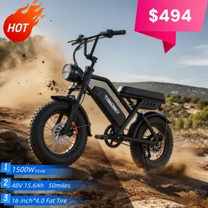 1000W Electric Bike | 21MPH | 48V 15.6Ah |  16"×4.0 Fat Tire |  Front Suspension |  Off-Road |  LED Headlight |  UL2849 Certified