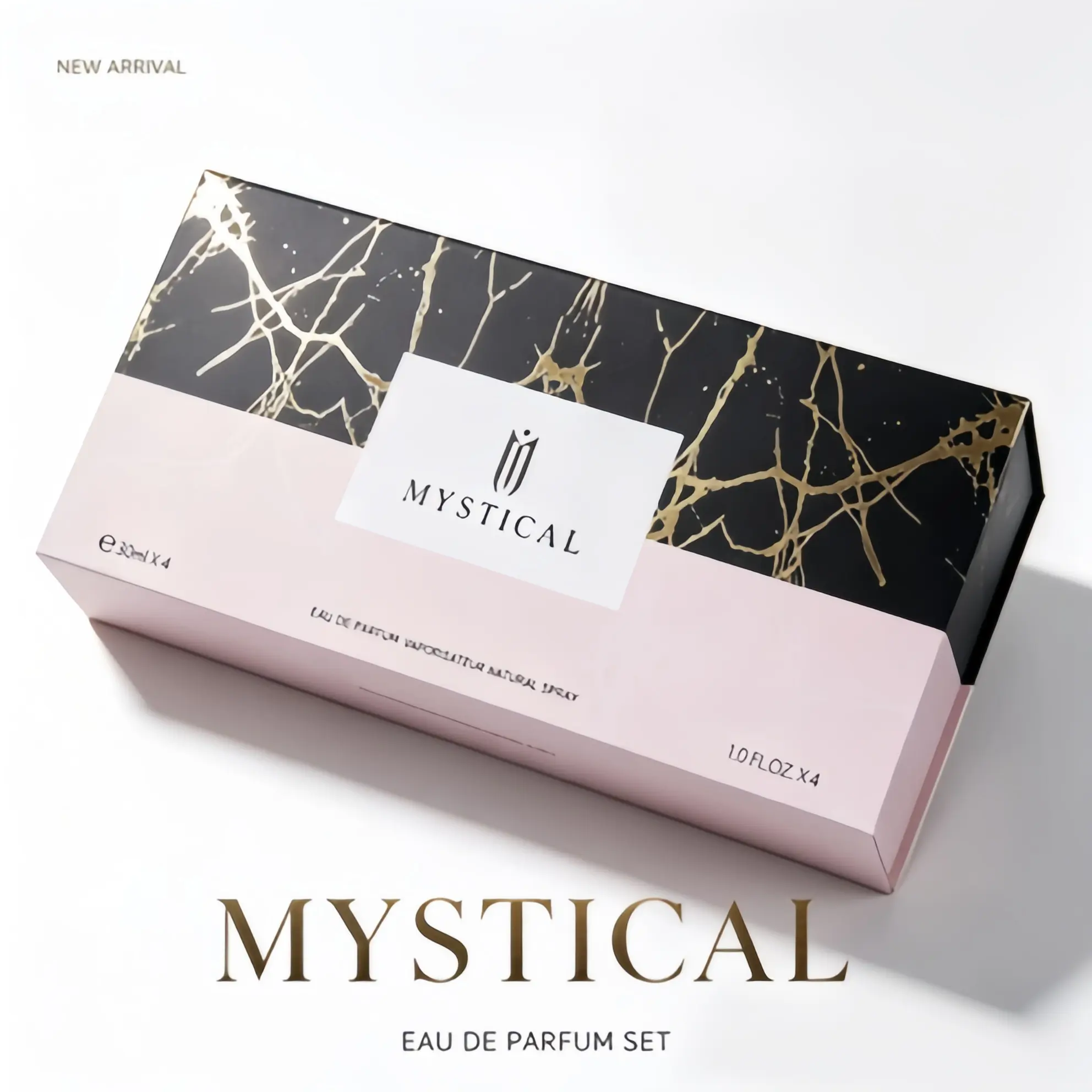 MYSTICAL Luxury 4-Piece Perfume & Eau de Toilette Gift Set for Couples | 4×30ml Floral Fruity Scent Sprays, Soft Long-Lasting Fresh Fragrance, Exclusive Aroma Collection Designed for Lovers, Show Unique Charm for Women & Men