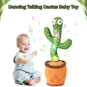 Dancing Cactus Prank Toy - Unisex Interactive Plush Baby Sound Toy with Mimicking, Repeating, Singing, Recording Features, Gift for Toddlers, Unisex Toy